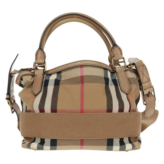 Burberry Brecon Convertible Tote House Check Canvas, BEIGE, CANVAS, Tote bag