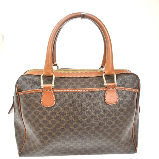 Celine Macadam Handbag Macadam with leather, BROWN, PVC, Handbag