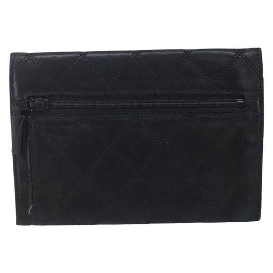 Chanel Vintage CC Flap Wallet Leather, BLACK, LEATHER, Wallets