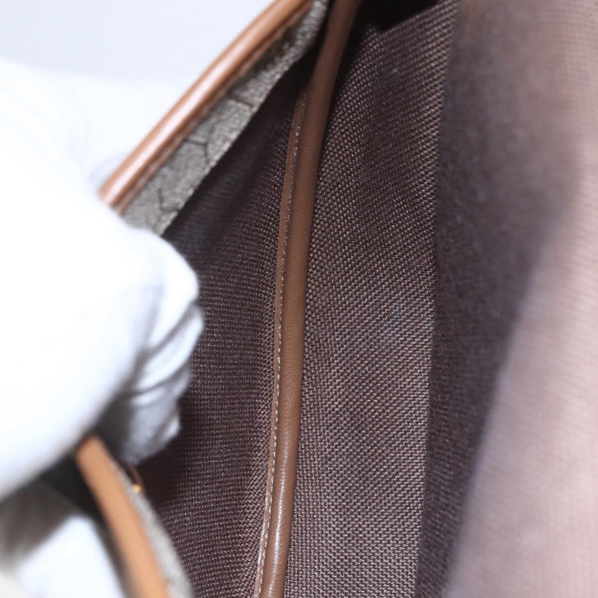 Christian Dior Vintage Honeycomb Flap Crossbody Bag Coated Canvas, BEIGE, CANVAS, Shoulder bag