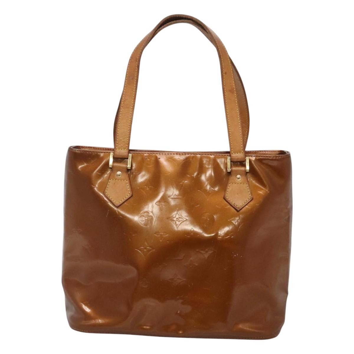 Louis Vuitton Houston Handbag Monogram Vernis, BROWN, PATENT_LEATHER, Handbag