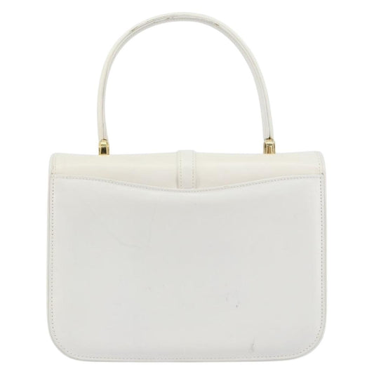 Gucci Vintage Handbag Leather, WHITE, LEATHER, Handbag