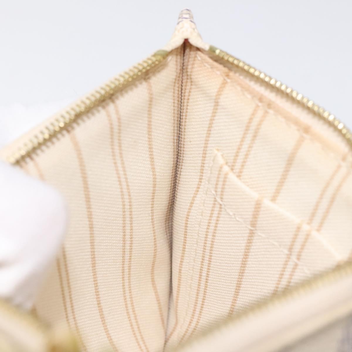 Louis Vuitton Neverfull Pochette Damier, WHITE, CANVAS, Clutche & pouche