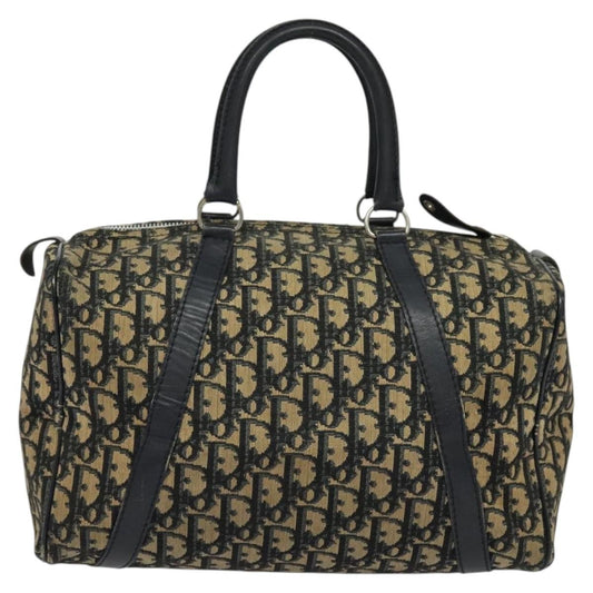Christian Dior Vintage Trotter Boston Bag Diorissimo Canvas, NAVY, CANVAS, Handbag