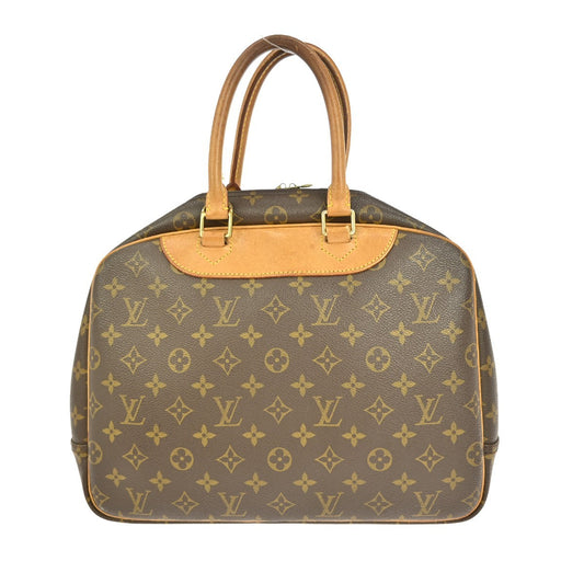 Louis Vuitton Deauville Handbag Monogram Canvas, BROWN, CANVAS, Handbag