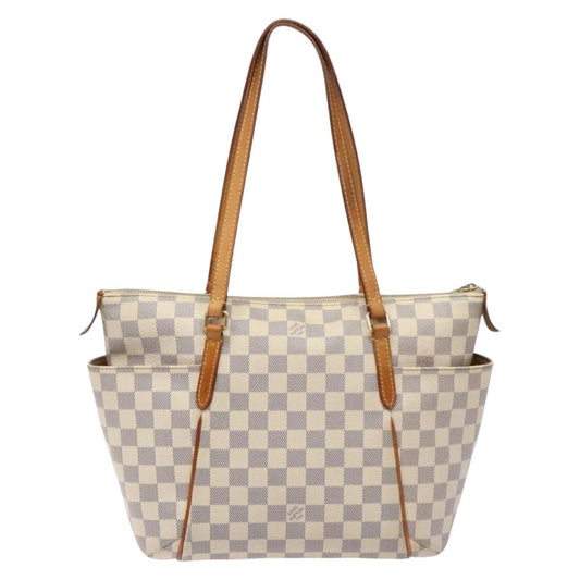 Louis Vuitton Totally Handbag Damier, WHITE, CANVAS, Tote bag