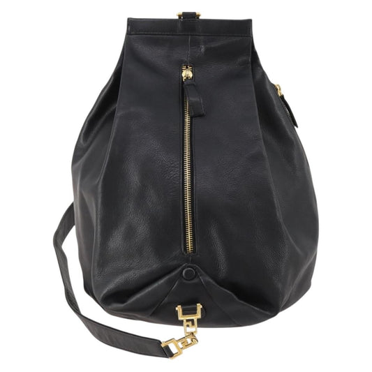 Versace Vintage Shoulder Bag Leather, BLACK, LEATHER, Shoulder bag