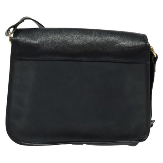 Burberry Flap Shoulder Bag Leather, NAVY, LEATHER, Shoulder bag