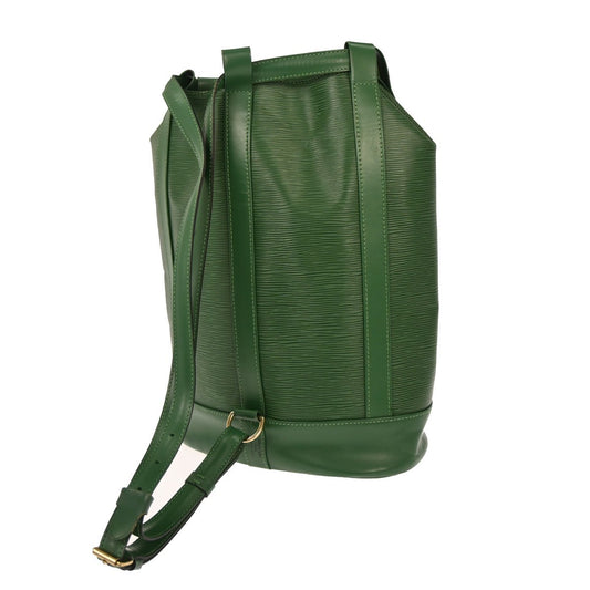 Louis Vuitton Randonnee Backpack Epi Leather, GREEN, LEATHER, Shoulder bag
