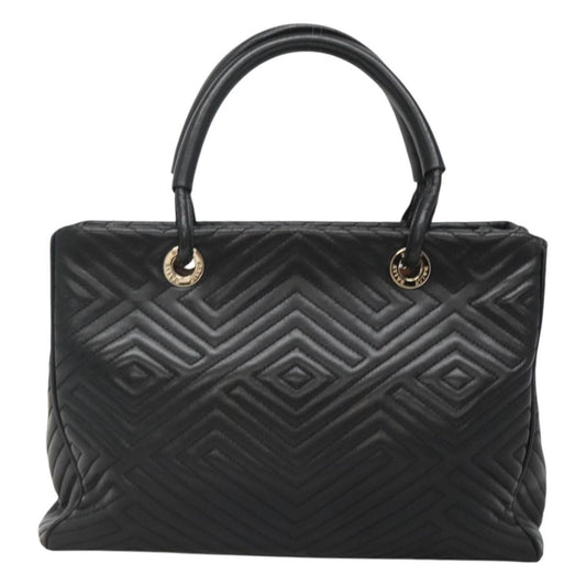Bally Vintage Handbag Quilted Leather, BLACK, LEATHER, Handbag