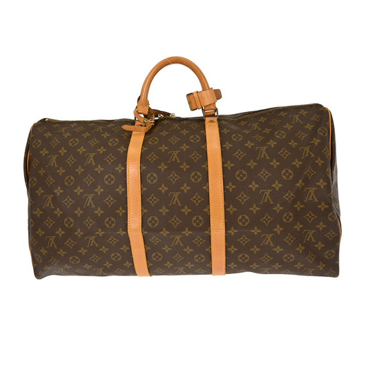Louis Vuitton Keepall Bag Monogram Canvas, BROWN, CANVAS, Travel bag