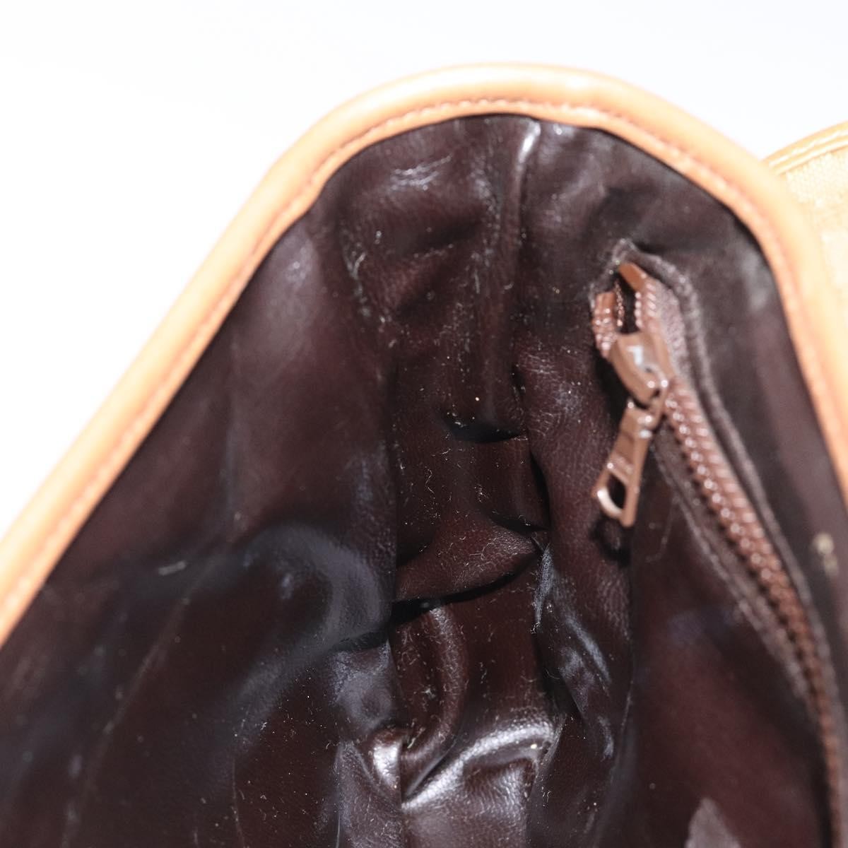 Celine Vintage Macadam Shoulder Bag Canvas, BEIGE, CANVAS, Shoulder bag