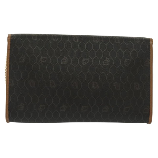 Christian Dior Vintage Honeycomb chain Canvas, BLACK, CANVAS, Handbag