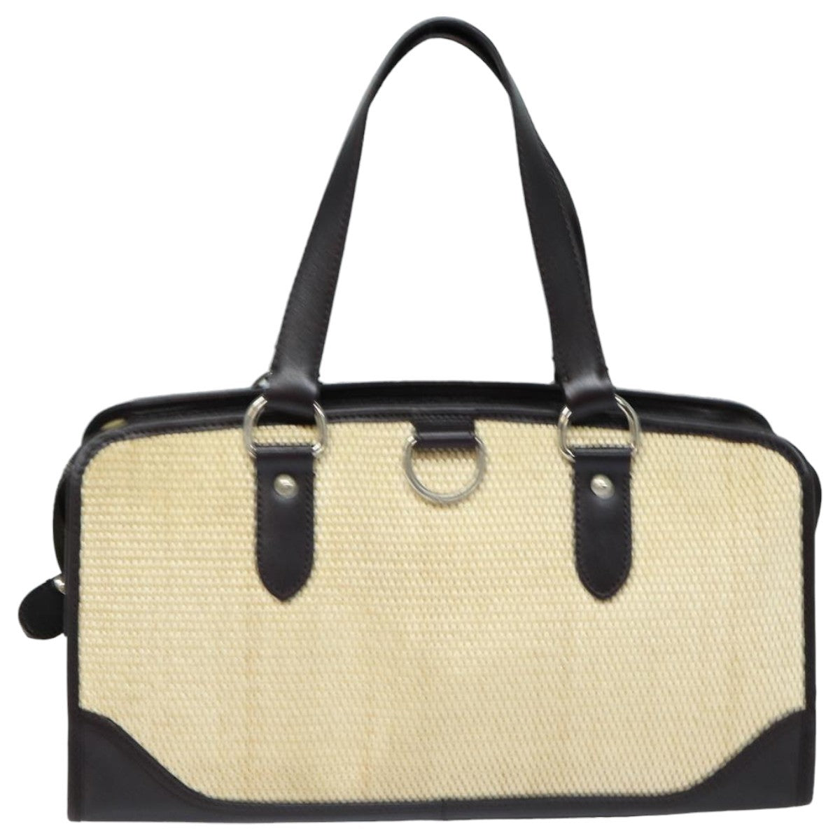 Burberry Vintage Handbag Leather, BEIGE, WOOD, Handbag