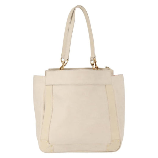 Chloe Eden Tote bag Leather, WHITE, LEATHER, Tote bag