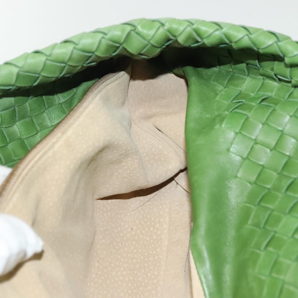 Bottega Veneta Intrecciato Leather, GREEN, LEATHER, Handbag