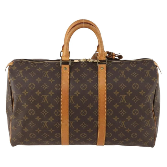 Louis Vuitton Keepall Bag Monogram Canvas, BROWN, CANVAS, Travel bag