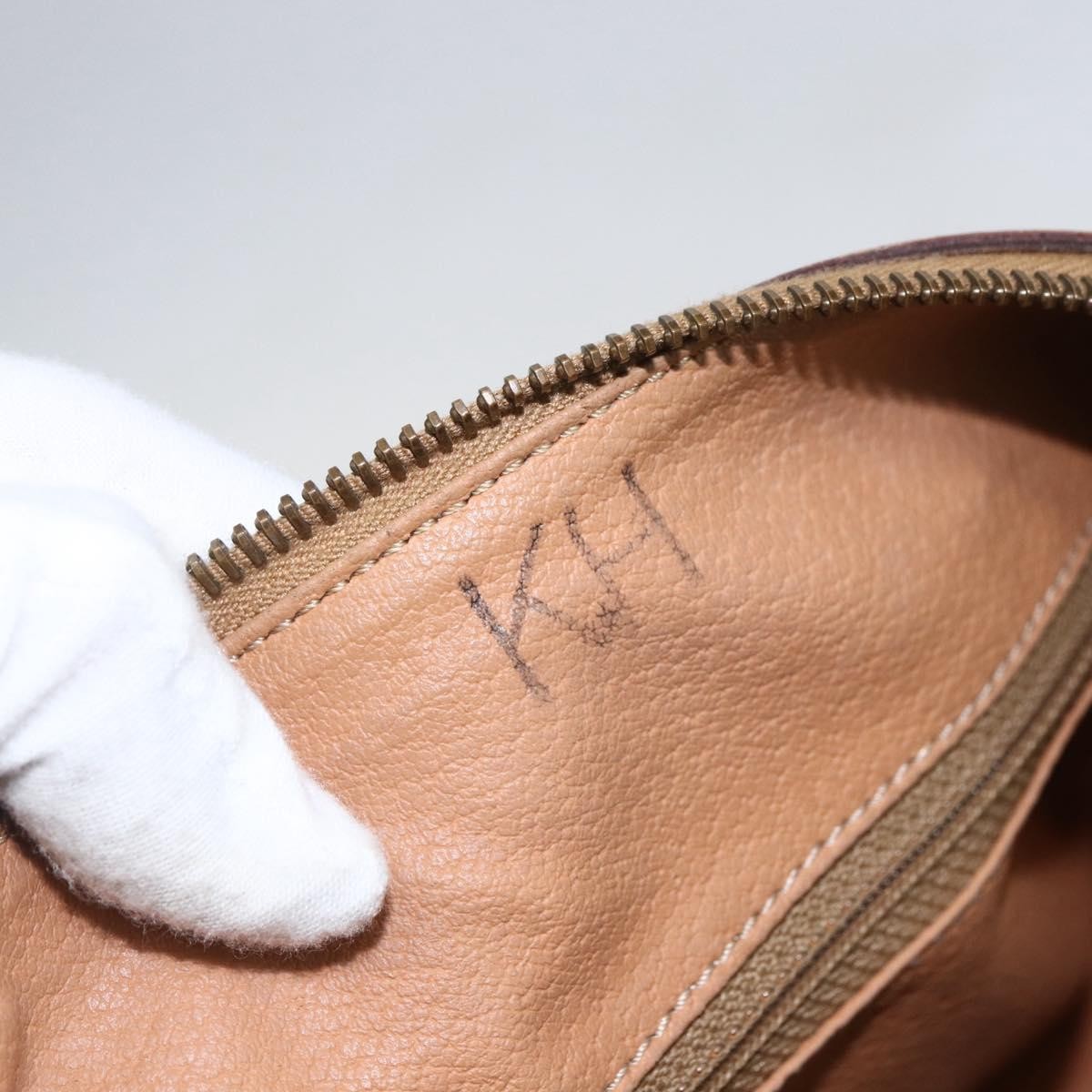 Celine Vintage Macadam Boston bag Canvas, BROWN, CANVAS, Travel bag