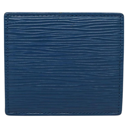 Louis Vuitton Porte Monnaie Boite Epi Leather, BLUE, LEATHER, Wallets