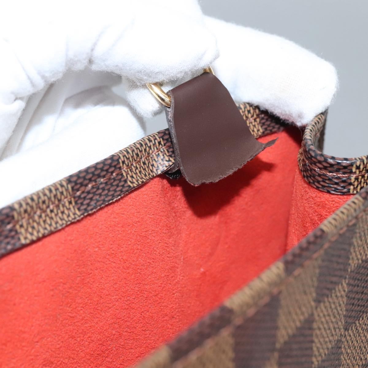 Louis Vuitton Sac Plat Bag Damier, BROWN, CANVAS, Handbag