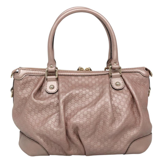Gucci Sukey Top Handle Satchel Microguccissima Leather, PINK, LEATHER, Tote bag