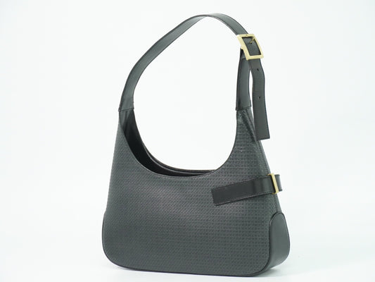 Salvatore Ferragamo Vintage Shoulder Bag Leather, GRAY, LEATHER, Shoulder bag
