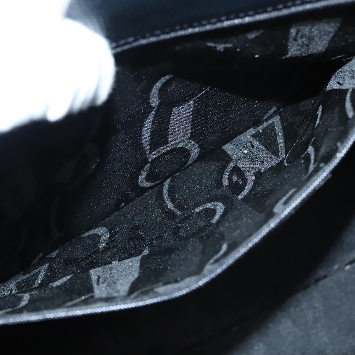 Salvatore Ferragamo Vintage Vara Bow Tote Lizard Embossed Leather, NAVY, LEATHER, Tote bag