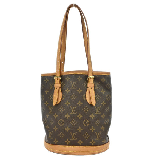 Louis Vuitton Bucket Bag Monogram Canvas, BROWN, CANVAS, Tote bag