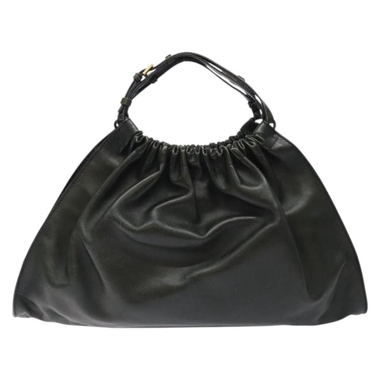 Gucci Vintage Handbag Leather, KHAKI, LEATHER, Handbag