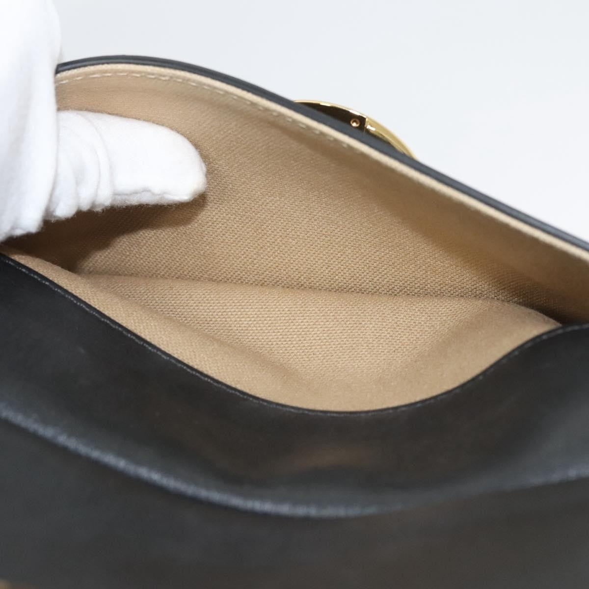 Chloe Goldie Shoulder Bag Leather, BLACK, LEATHER, Shoulder bag