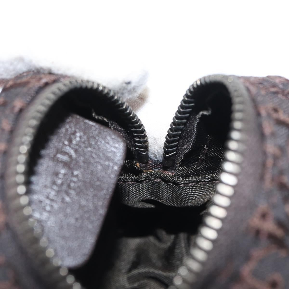 Christian Dior Vintage Trotter Pouch Canvas, BROWN, CANVAS, Clutche & pouche