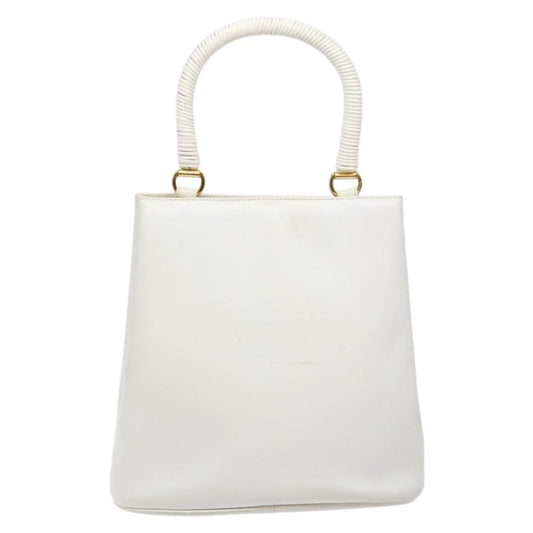 Salvatore Ferragamo Vintage Gancini Convertible Top Handle Bag Leather, WHITE, LEATHER, Handbag