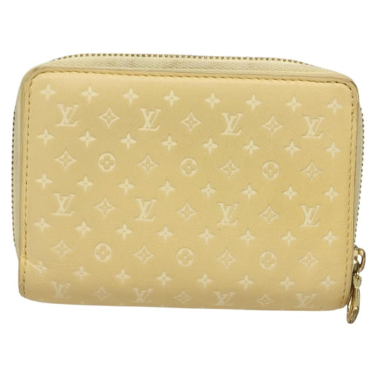 Louis Vuitton Lou Wallet Nanogram Leather, BEIGE, LEATHER, Wallets