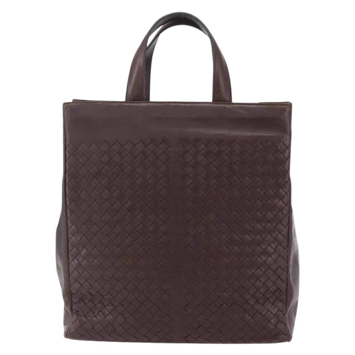 Bottega Veneta Intrecciato Handbag Leather, BROWN, LEATHER, Handbag