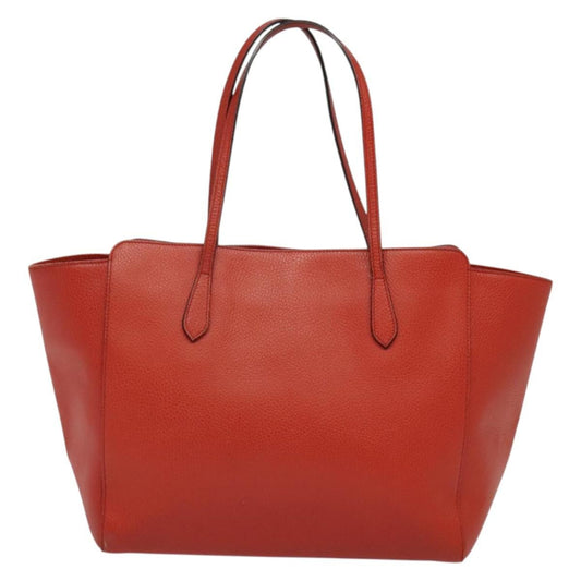Gucci Swing Tote Leather, RED, LEATHER, Tote bag