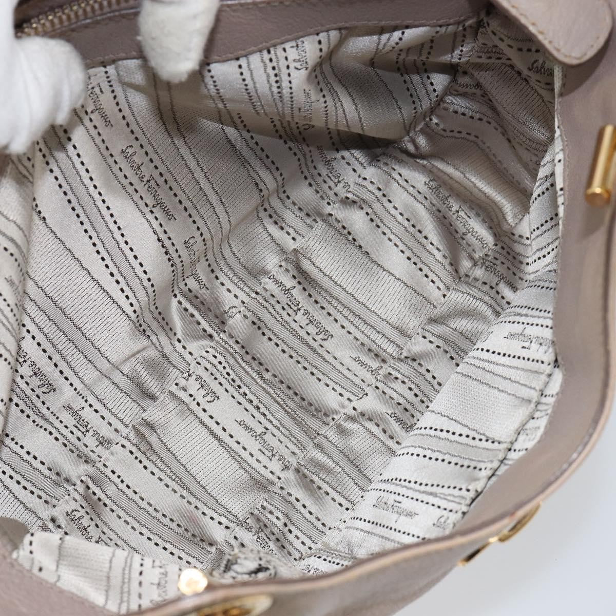 Salvatore Ferragamo Gancini Tote Leather, PINK, LEATHER, Handbag