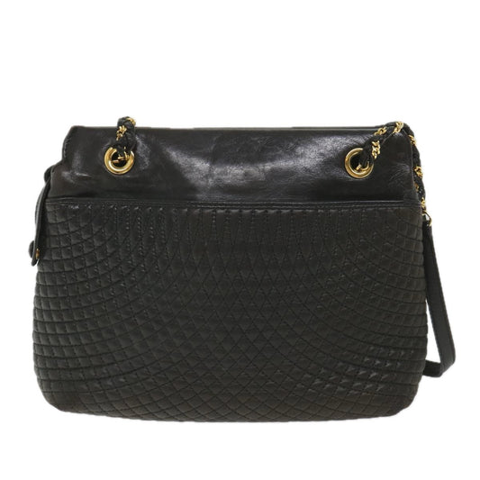 Bally Vintage Shoulder Bag Quilted leather, BLACK, LEATHER, Shoulder bag
