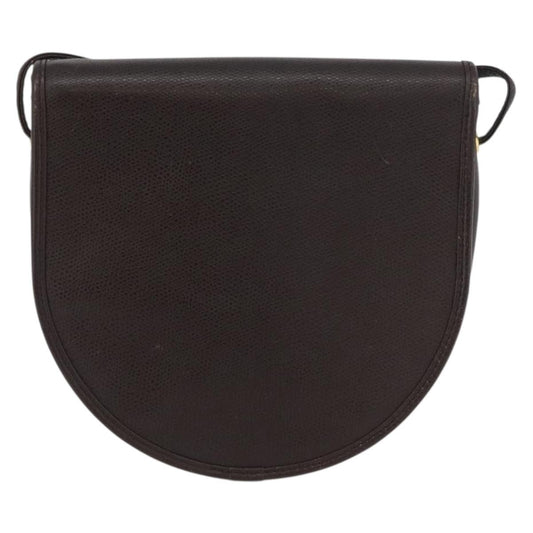 Christian Dior Vintage CD Logo Shoulder Bag Leather, BROWN, LEATHER, Shoulder bag