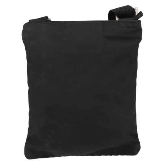 Prada Flat Messenger Bag Tessuto, BLACK, NYLON, Shoulder bag