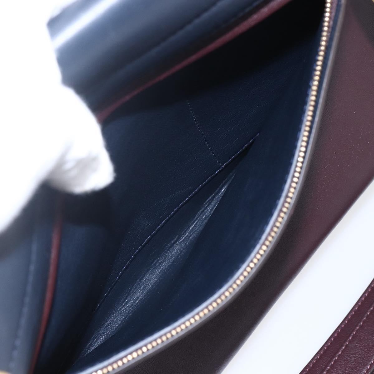 Celine Tricolor Trapeze Bag Leather, BROWN, LEATHER, Handbag