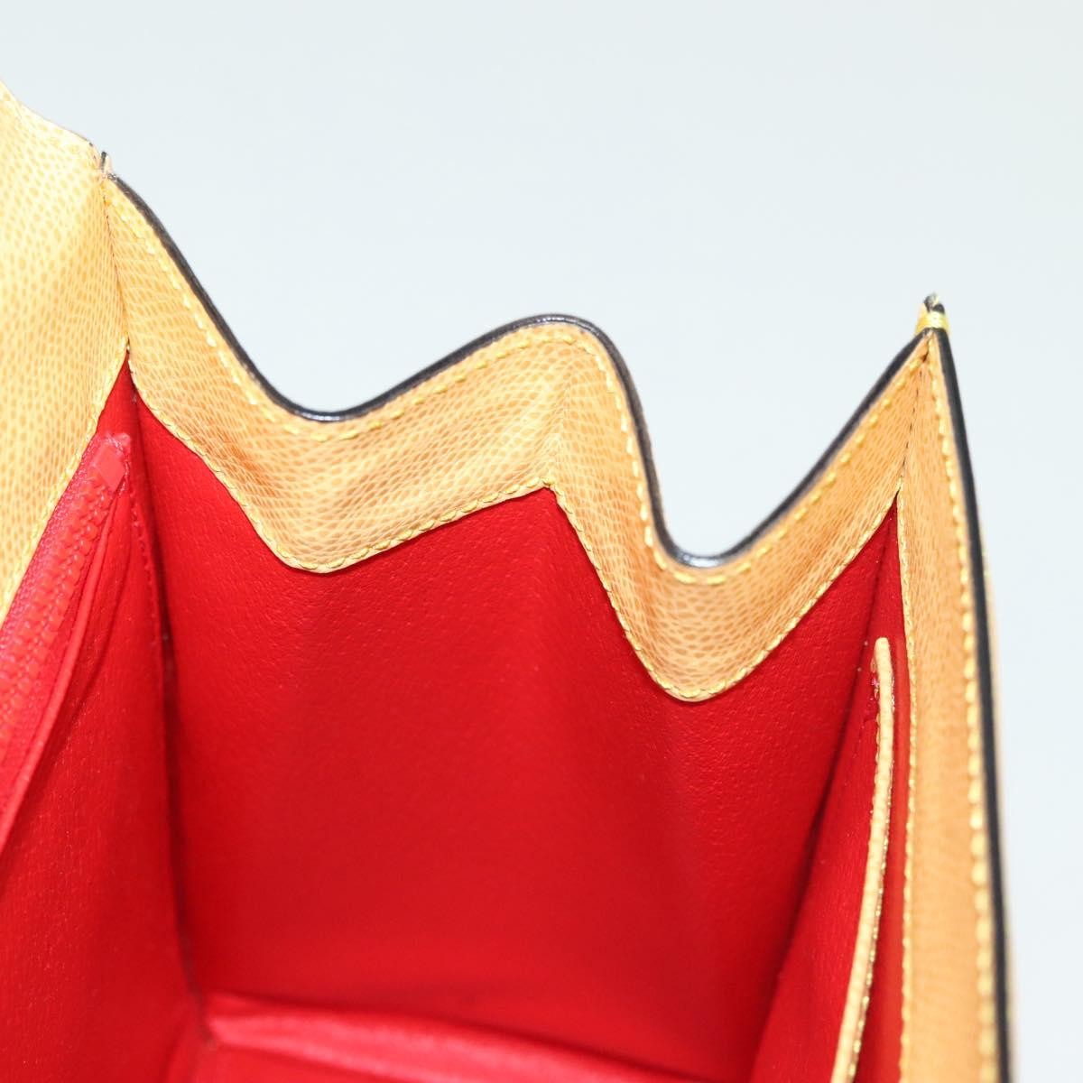 Celine Vintage Convertible Turnlock Top Handle Bag Leather, YELLOW, LEATHER, Handbag