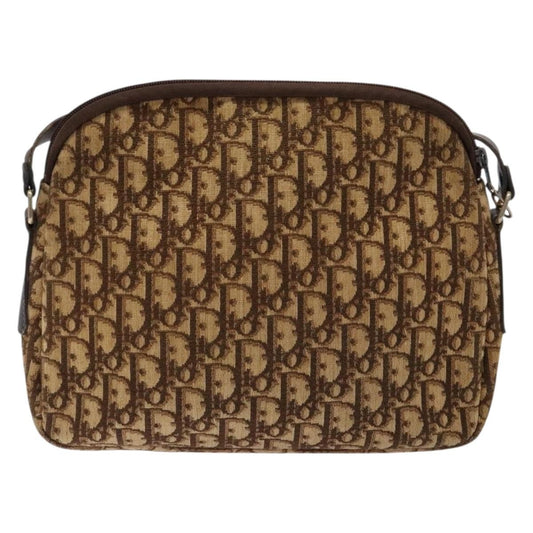Christian Dior Vintage Trotter Shoulder Bag Canvas, BROWN, CANVAS, Shoulder bag