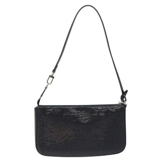 Louis Vuitton Pochette Accessoires NM Electric Epi Leather, BLACK, LEATHER, Clutche & pouche