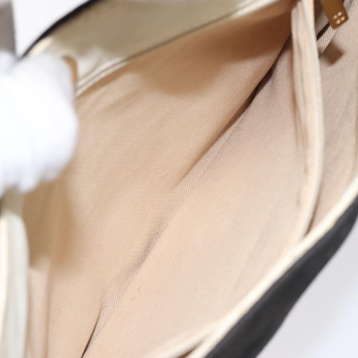 Chanel Vintage Olsen CC Chain Shoulder Bag Canvas and Leather, BLACK, CANVAS, Shoulder bag