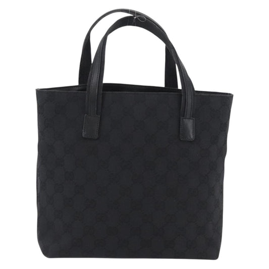 Gucci Double Pocket Tote GG Canvas, BLACK, CANVAS, Handbag