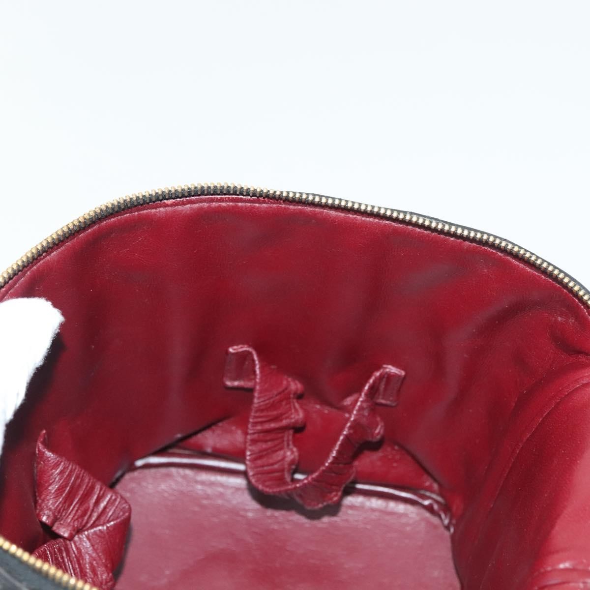 Chanel Vintage Cosmetic Case Quilted Lambskin, BLACK, LEATHER, Clutche & pouche