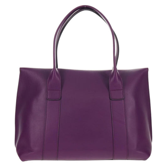 Salvatore Ferragamo Gancini Lock Flap Tote Leather, PURPLE, LEATHER, Handbag