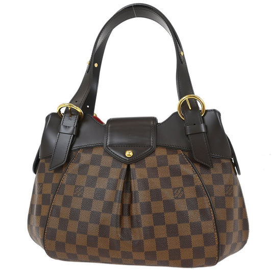 Louis Vuitton Sistina Handbag Damier, BROWN, CANVAS, Handbag