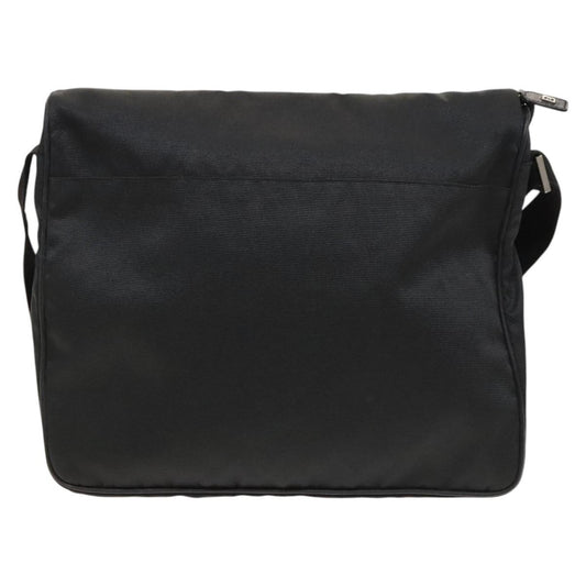 Fendi Vintage Double Buckle Flap Shoulder Bag Nylon, BLACK, NYLON, Shoulder bag