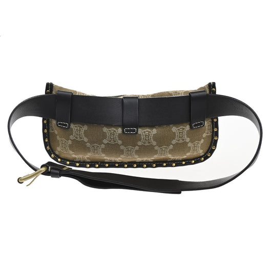 Celine Bum Bag Canvas with Leather, BROWN, CANVAS, Clutche & pouche